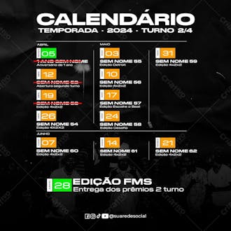 Calendário/ agenda