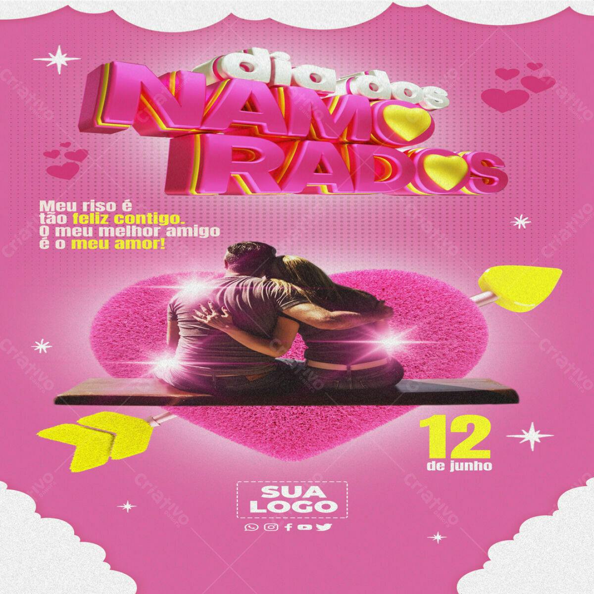 Flyer Dia dos Namorados PSD Editável