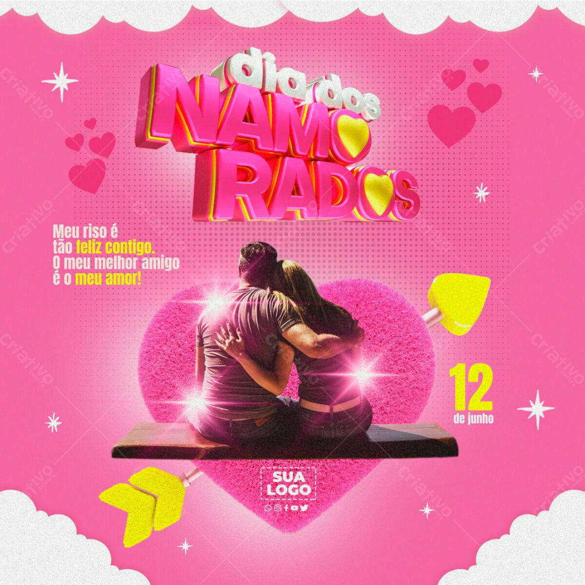 Flyer Dia dos Namorados PSD Editável