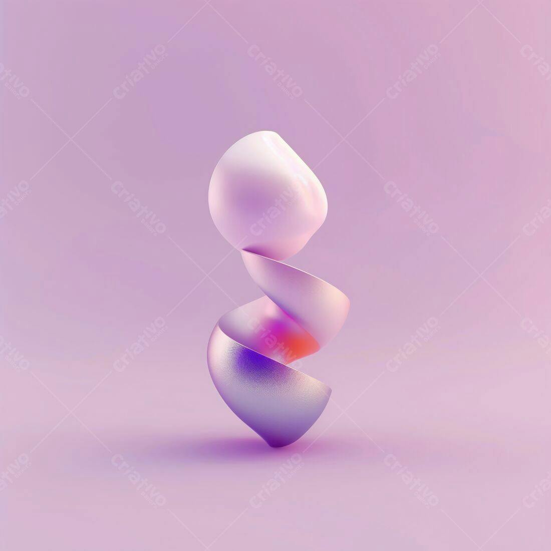 Formas geométricas abstratas em tons pastel