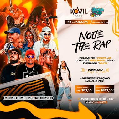 Flyer evento rap/ funk feed