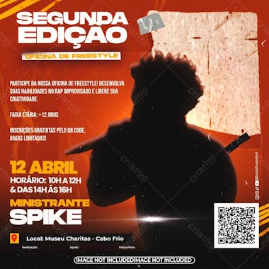 Flyer evento de rap feed