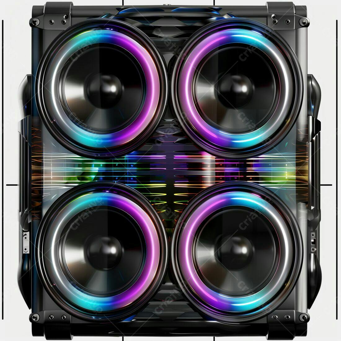 Sistema de Som 4 Alto-falantes RGB