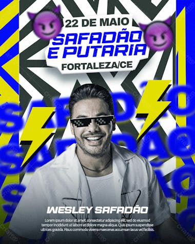 Flyer safadão e putaria wesley safadão fortaleza feed