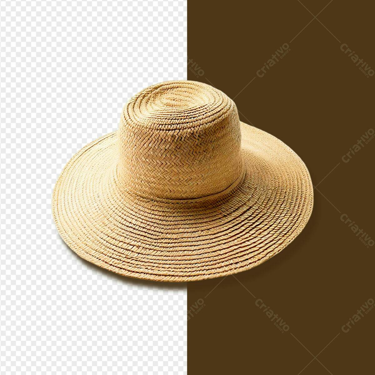 Chapéu de Palha para Verão PSD Editável
