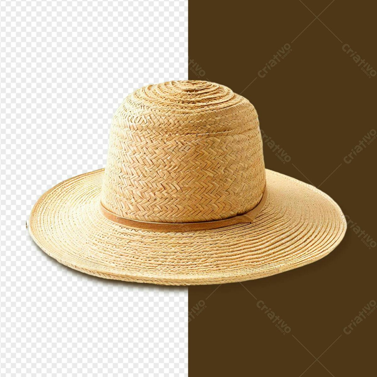 Chapéu de Palha Verão PSD Editável