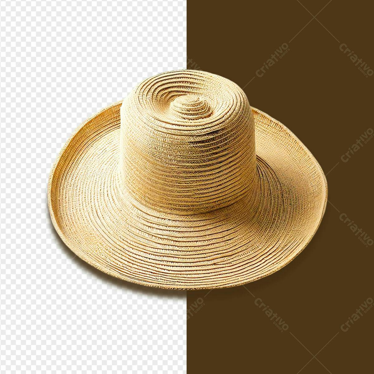 Chapéu de Palha Verão PSD Editável