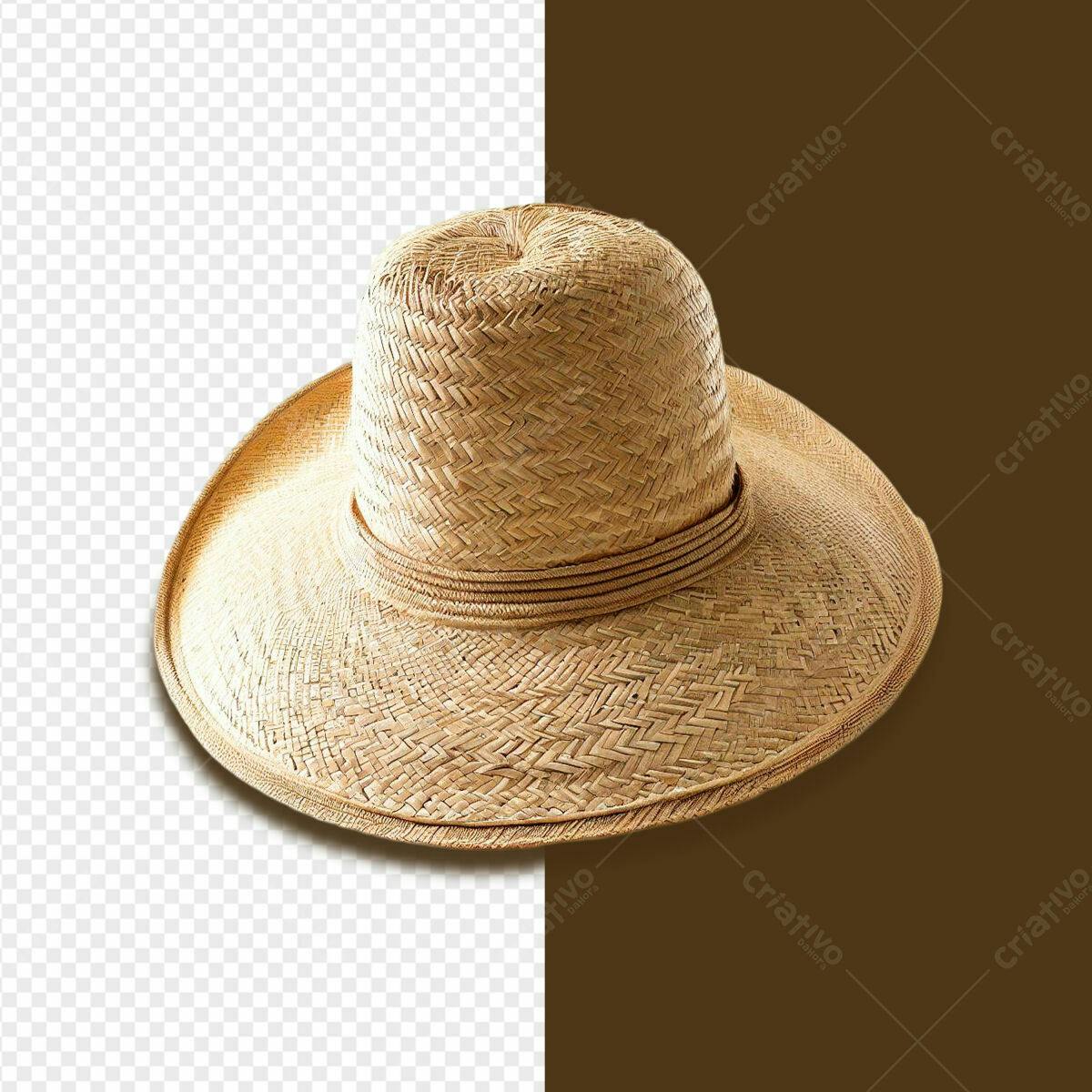 Chapéu de Palha Verão PSD Editável