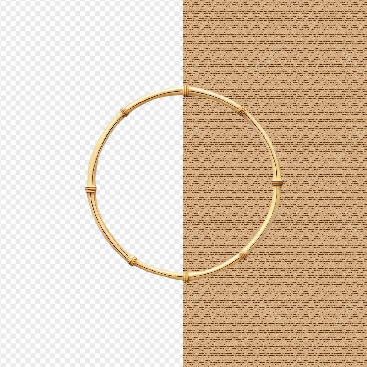 Moldura Circular em Dourado PSD Editável