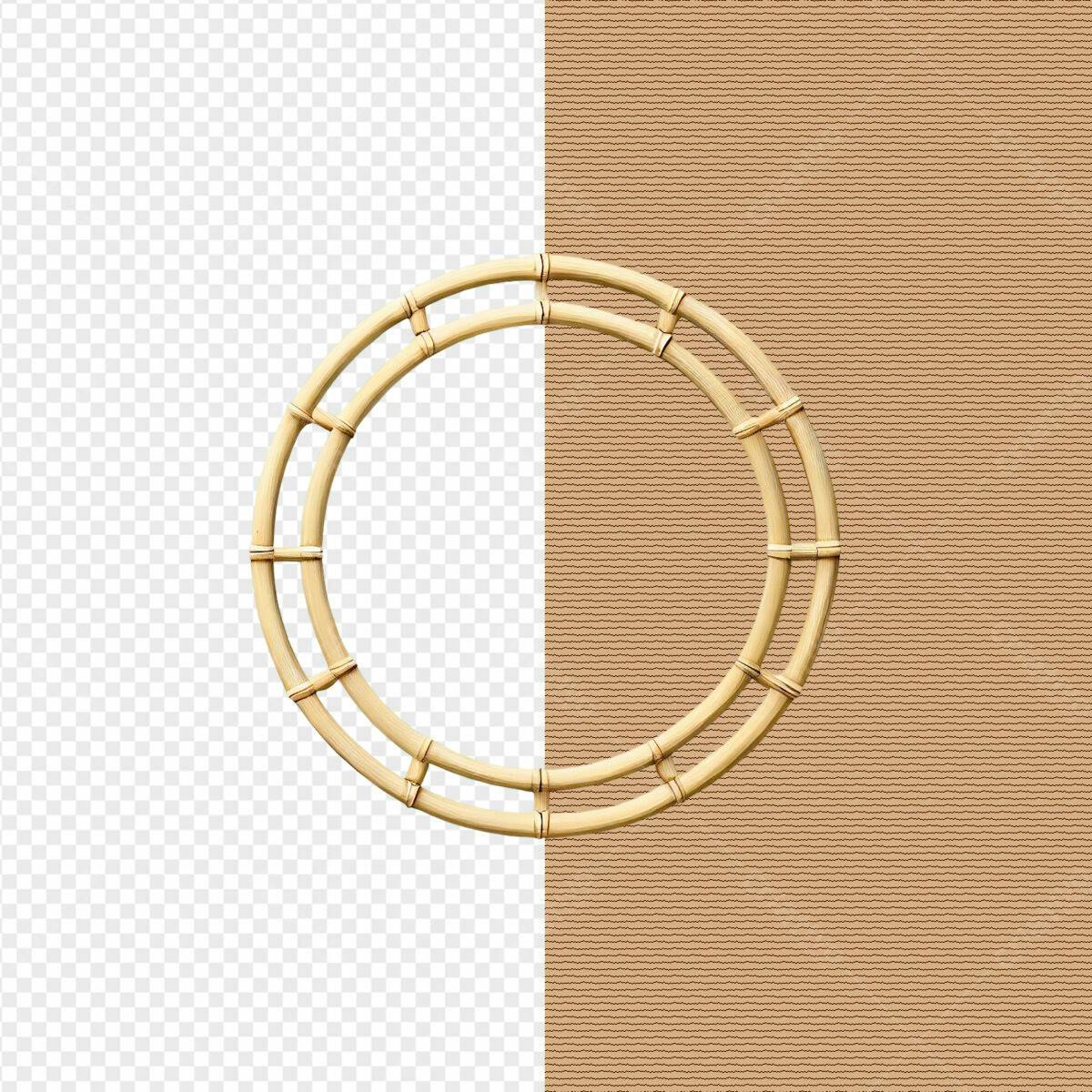 Moldura Circular em Bambu PSD Editável