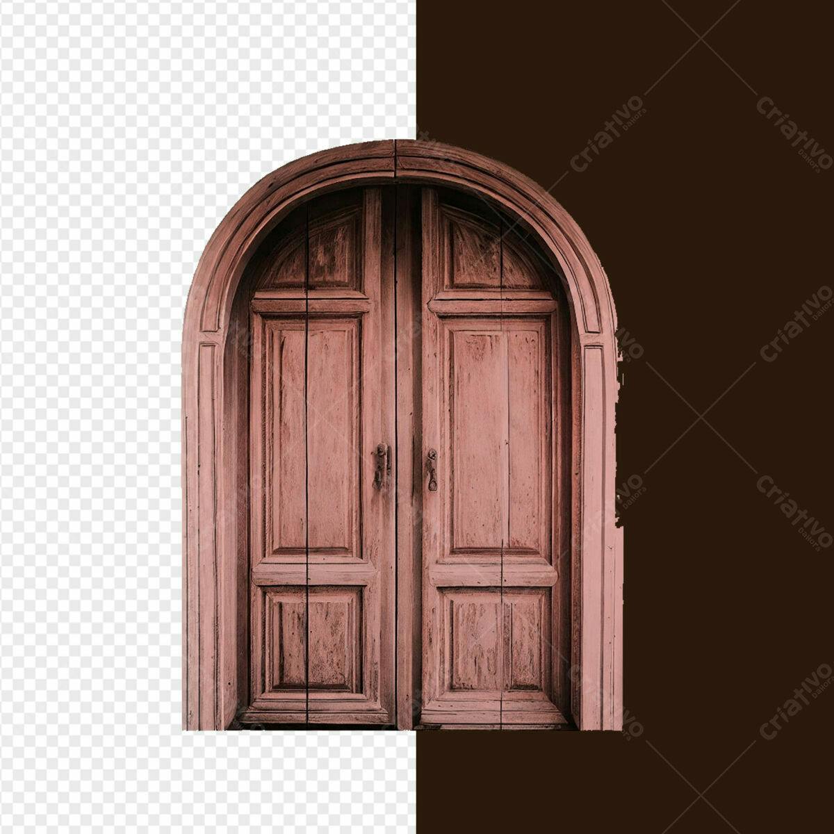 Portas de Madeira Antiga PSD Editável