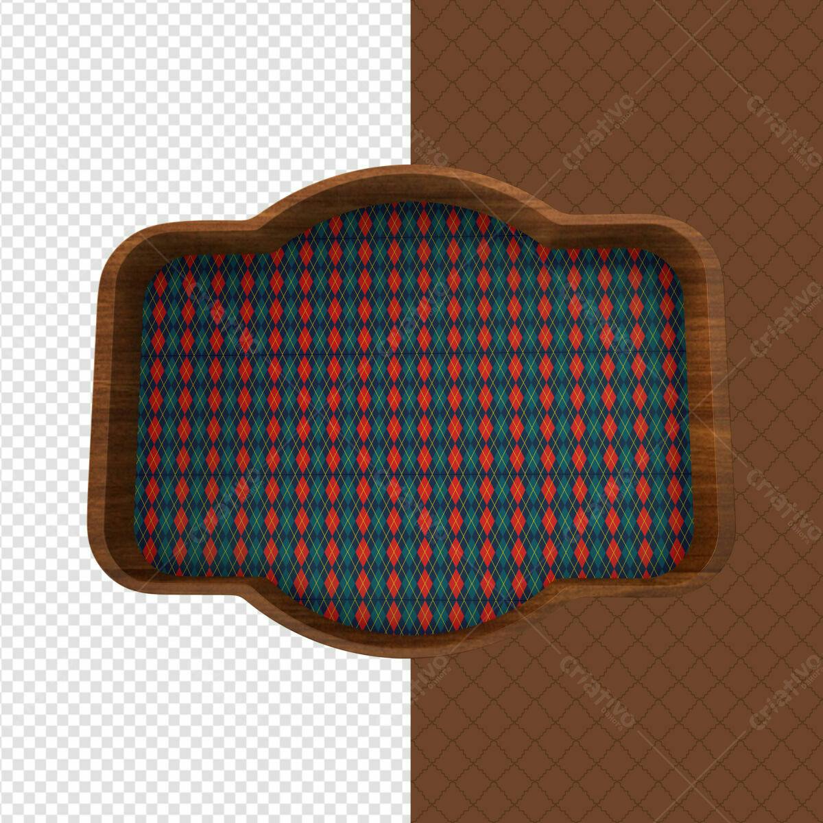 Moldura de Madeira com Padronagem para Logotipo PSD Editável