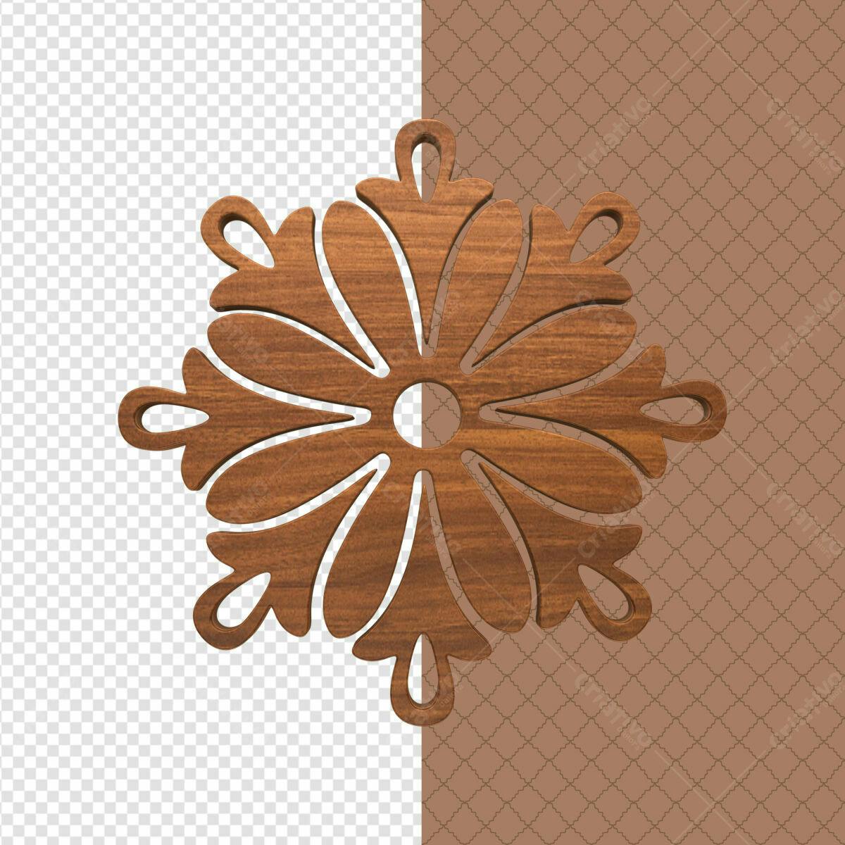 Decoração em Madeira PSD Editável