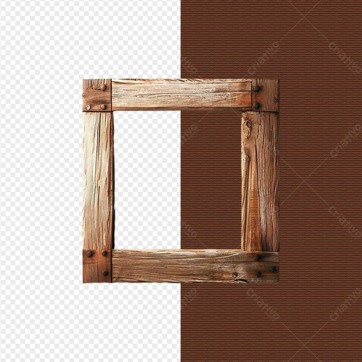 Moldura de Madeira Rustica PSD Editável