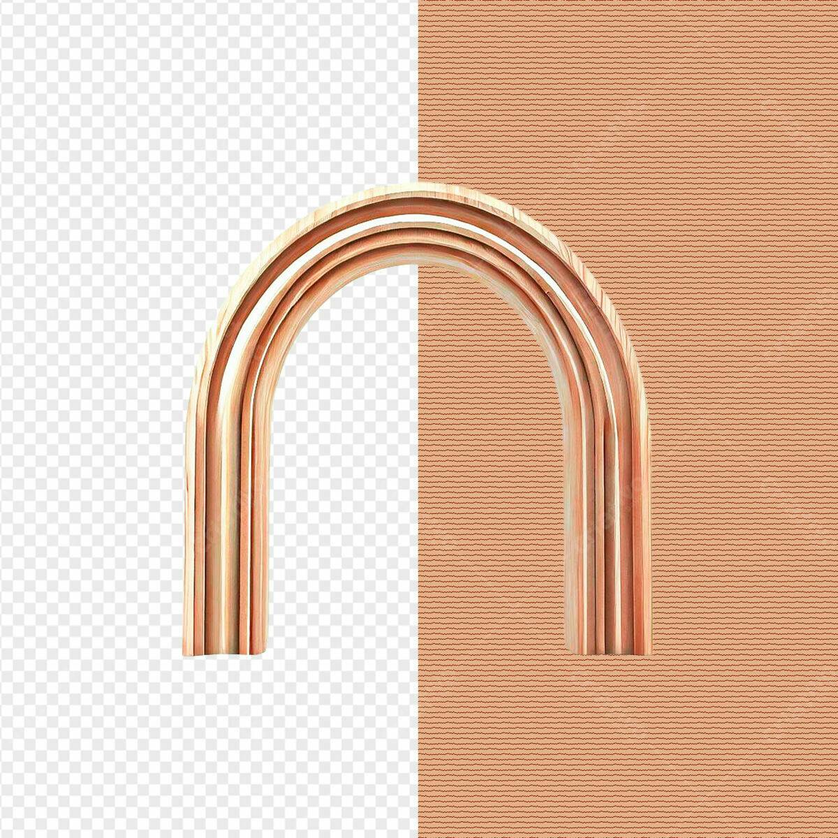 Moldura Arco em Madeira PSD Editável