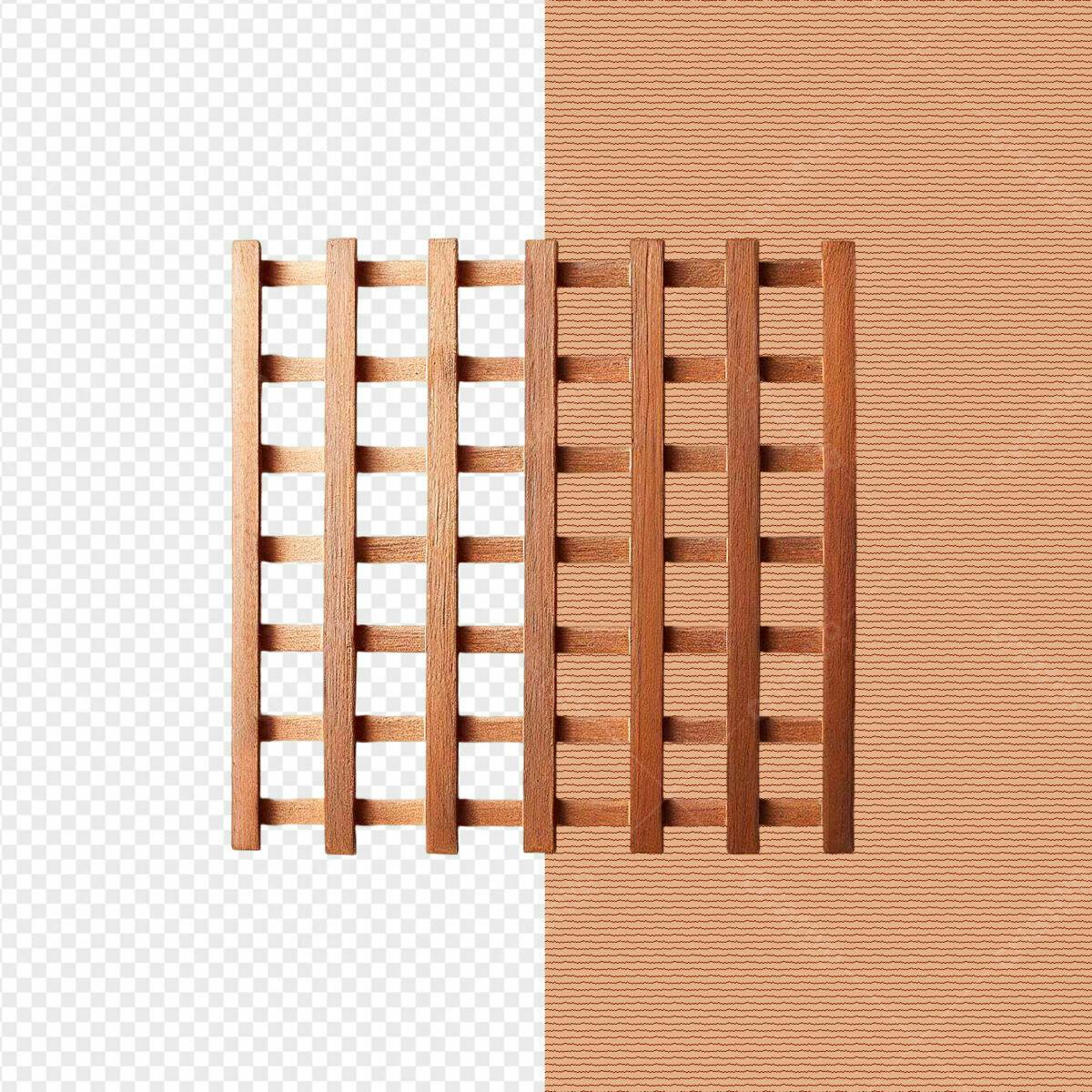 Treliça de Madeira PSD Editável para Design de Interiores