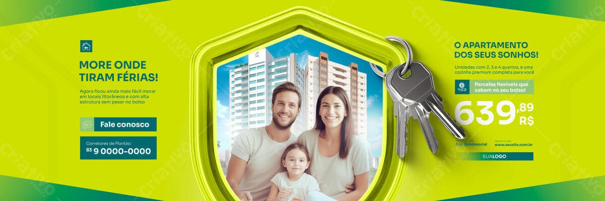 Banner Imobiliário para Lançamento de Imóveis PSD Editável