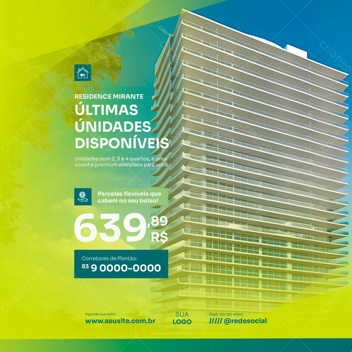 Flyer Imobiliário para Lançamento de Imóveis PSD Editável