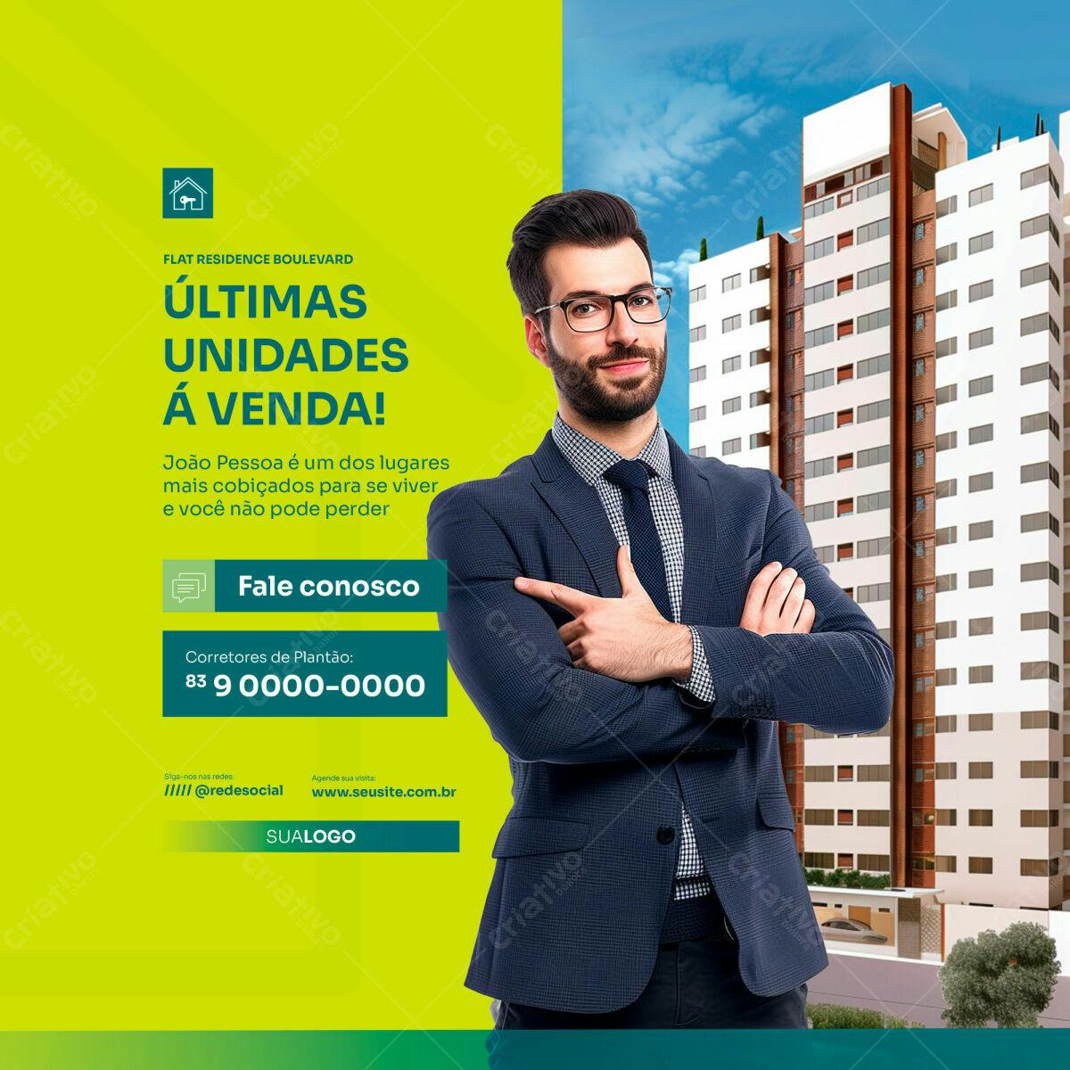 Flyer Imobiliário para Imóveis em João Pessoa PSD Editável