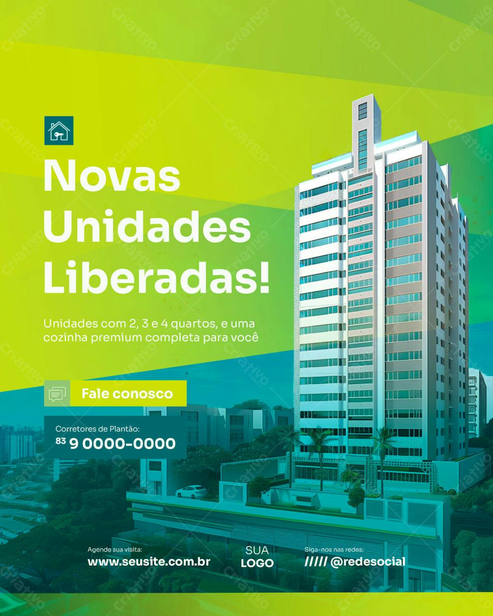 Imobiliária Imóveis Corretor Social Media Feed Vertical