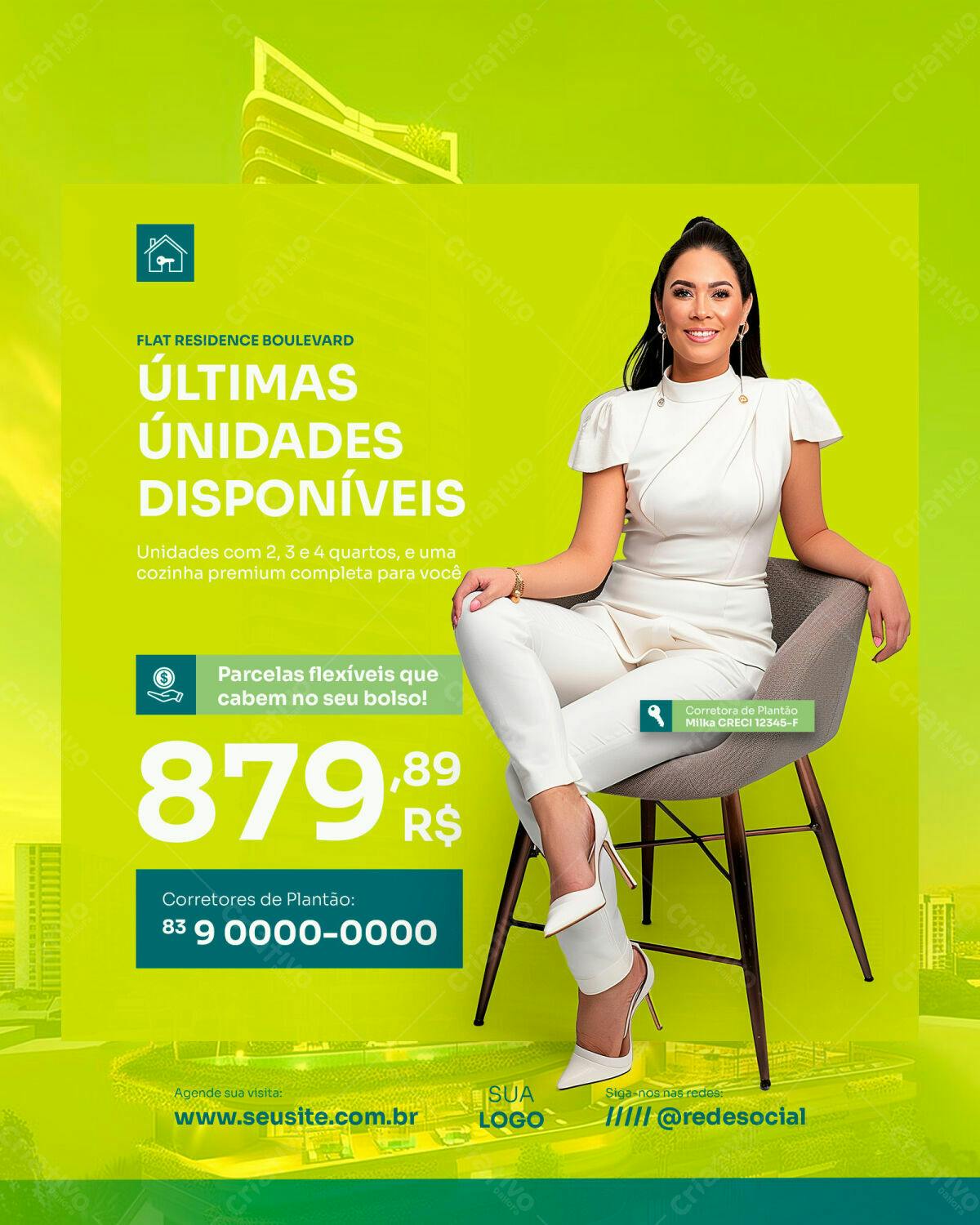 Flyer Imobiliário para Lançamento de Imóveis PSD Editável