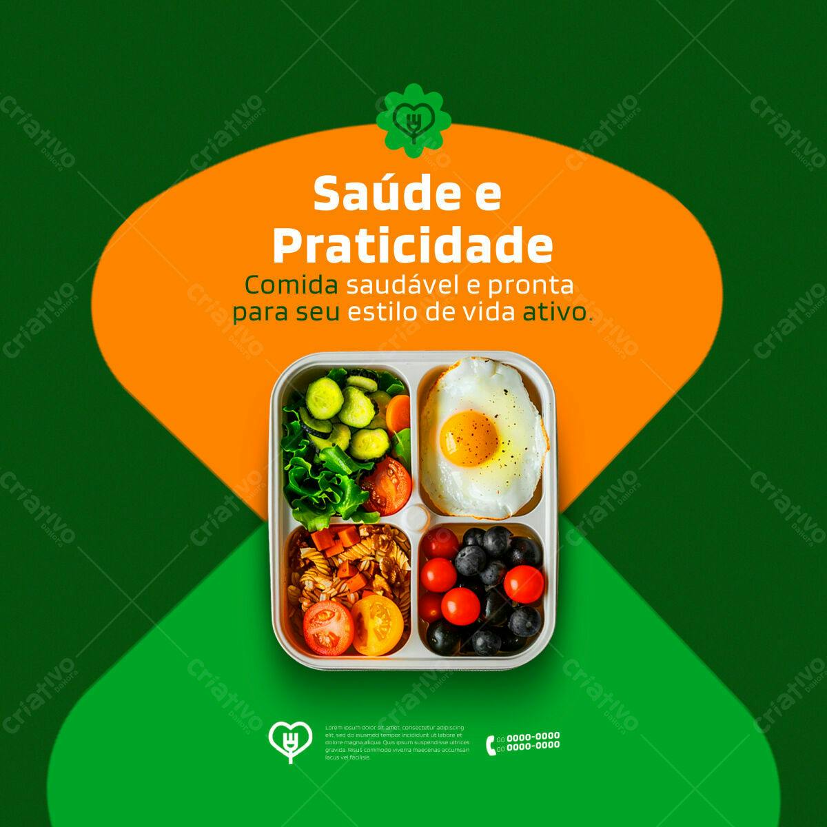 Postagem Instagram Comida Saudável PSD Editável
