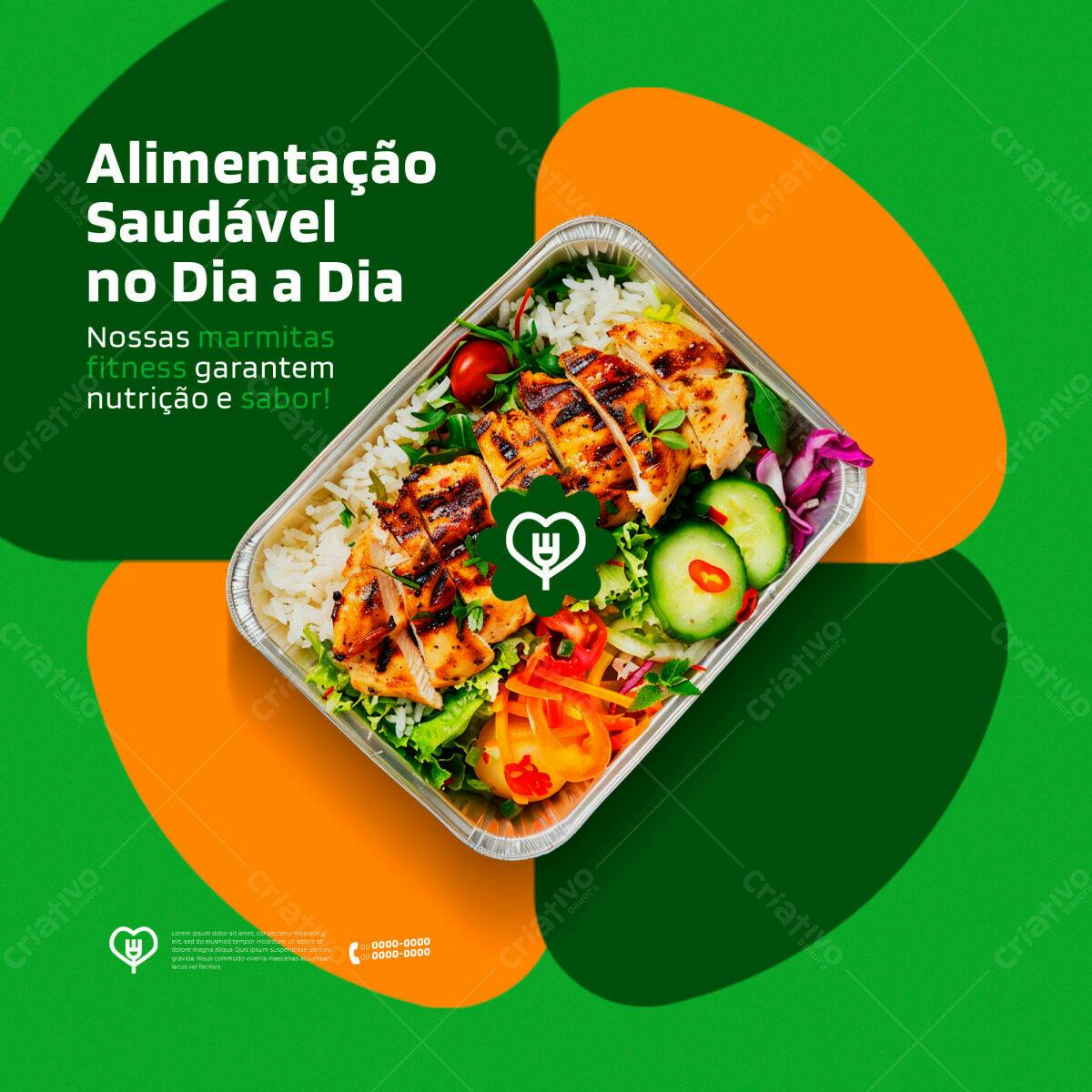Cardápio Fitness Marmita PSD Editável