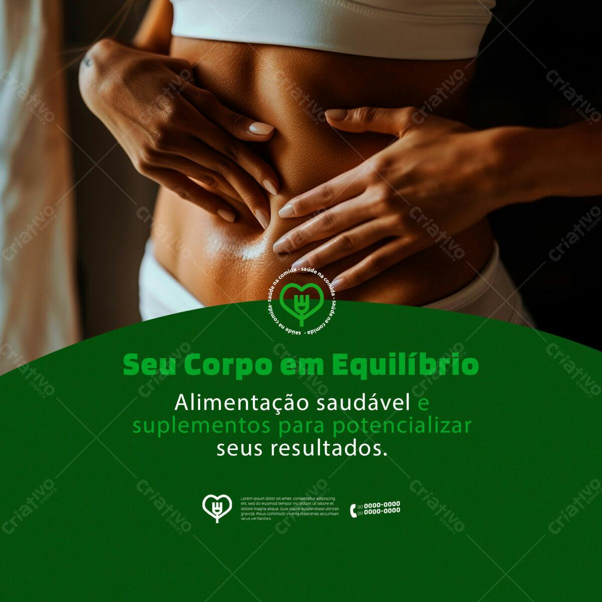 Post para Instagram Alimentação Saudável PSD Editável