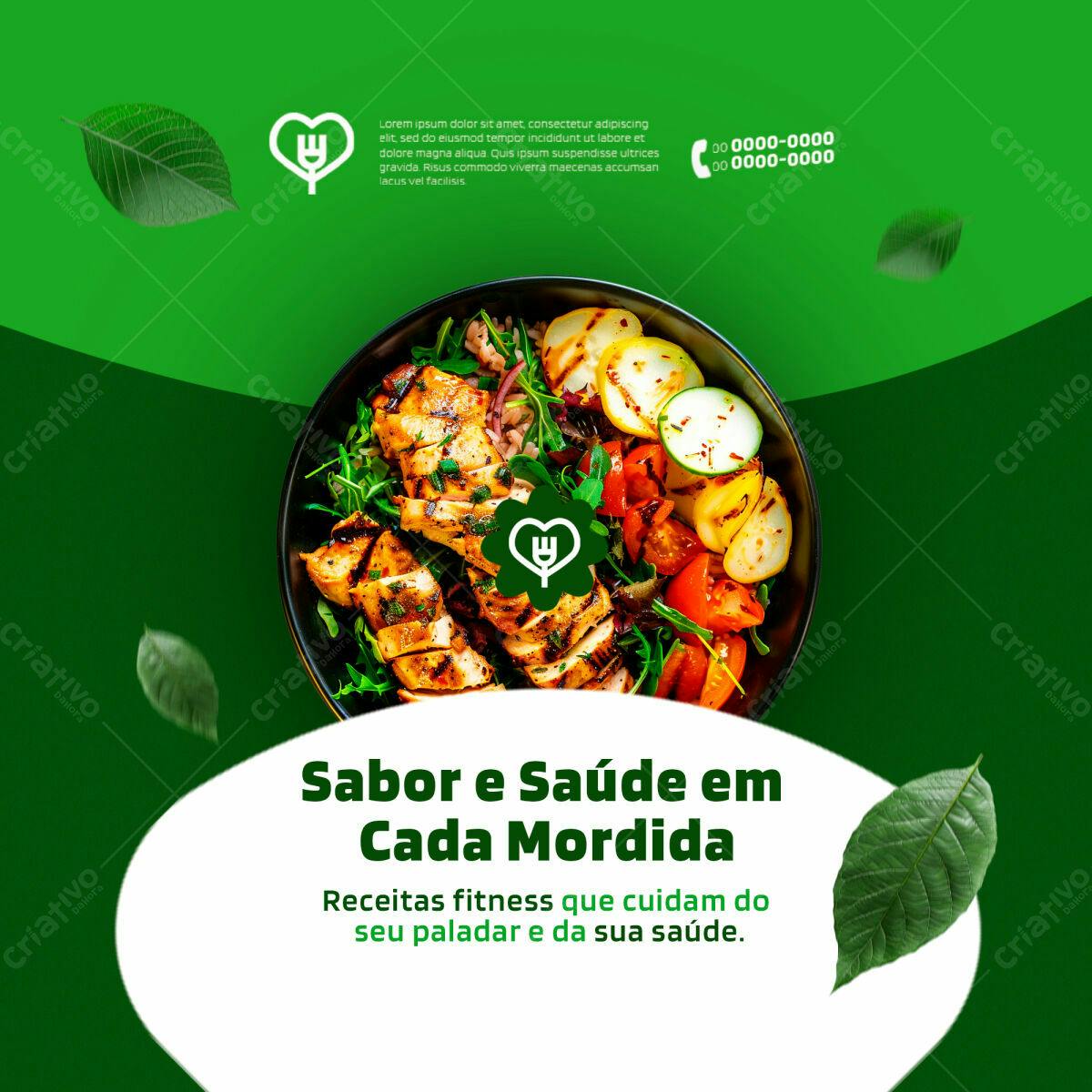 Postagem Instagram Receitas Fitness PSD Editável