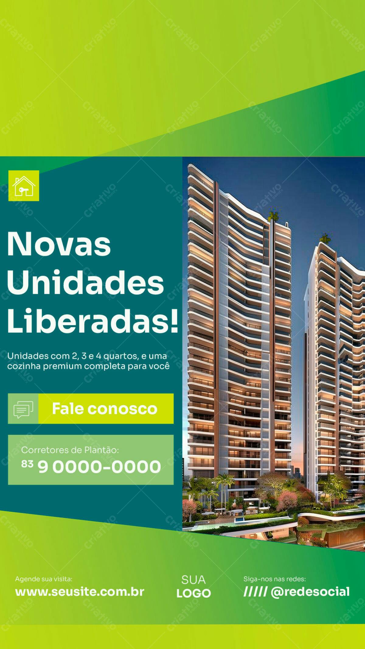 Flyer Imobiliário Novas Unidades Liberadas PSD Editável