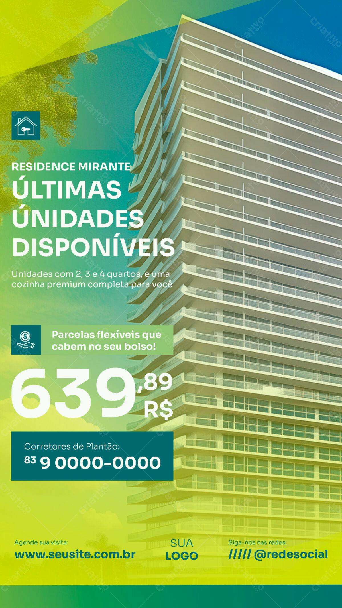Flyer Imobiliário para Lançamento de Imóveis PSD Editável