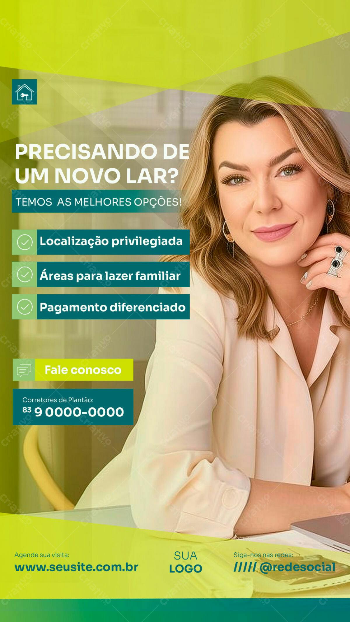 Flyer Imobiliário para Imóveis de Luxo PSD Editável
