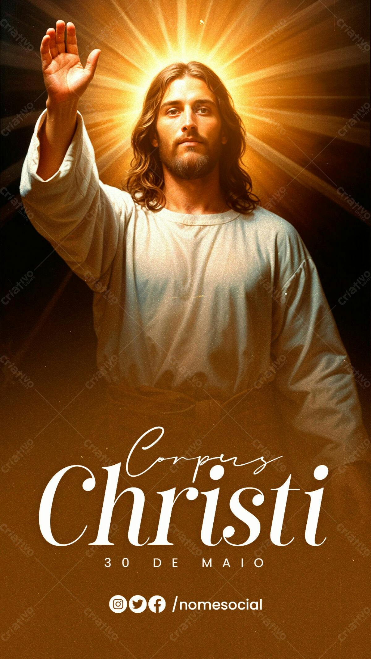 Flyer para Corpus Christi PSD Editável