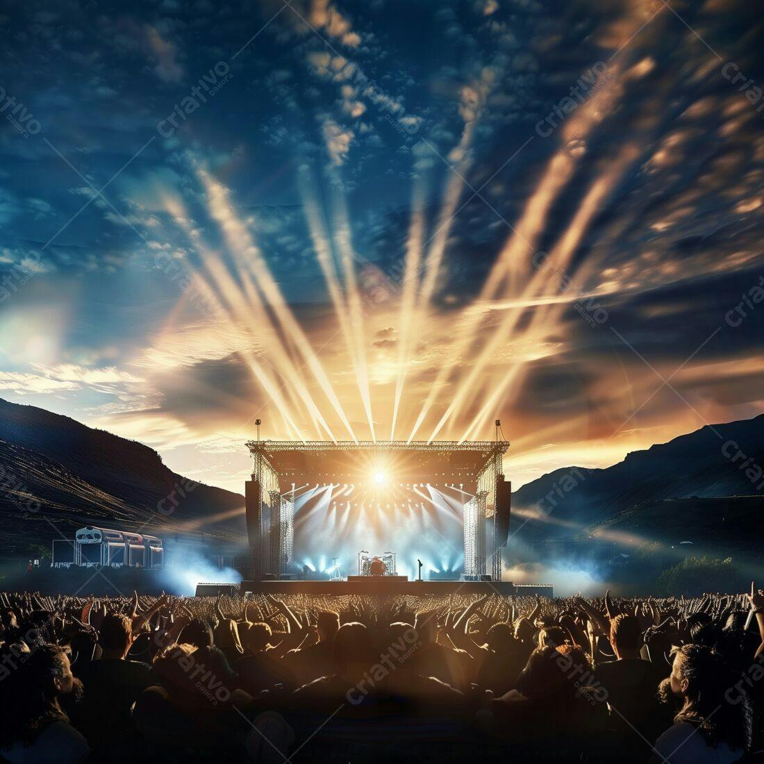 Show de música ao pôr do sol