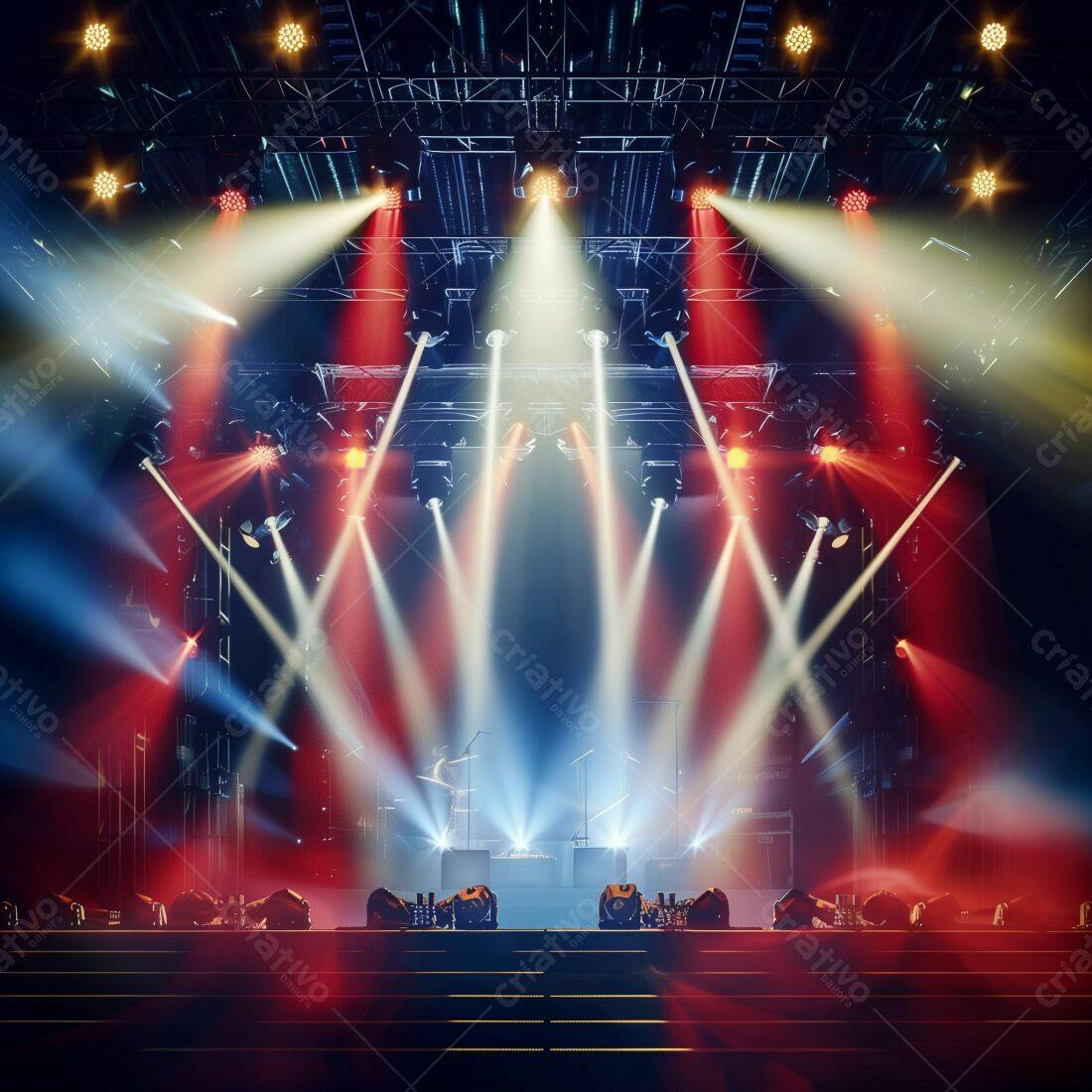 Palco iluminado para show musical