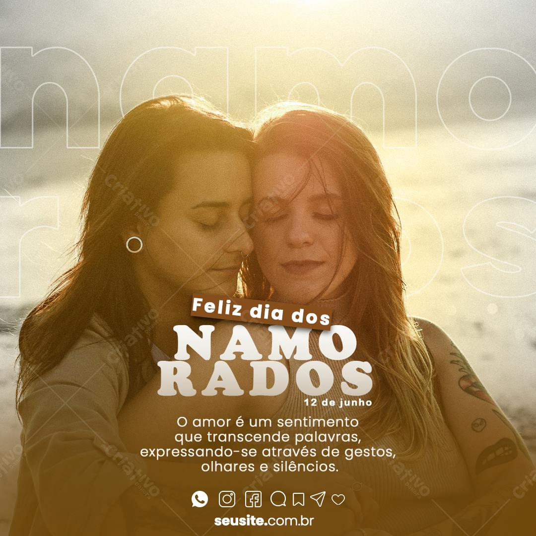 Postagem Dia dos Namorados PSD Editável