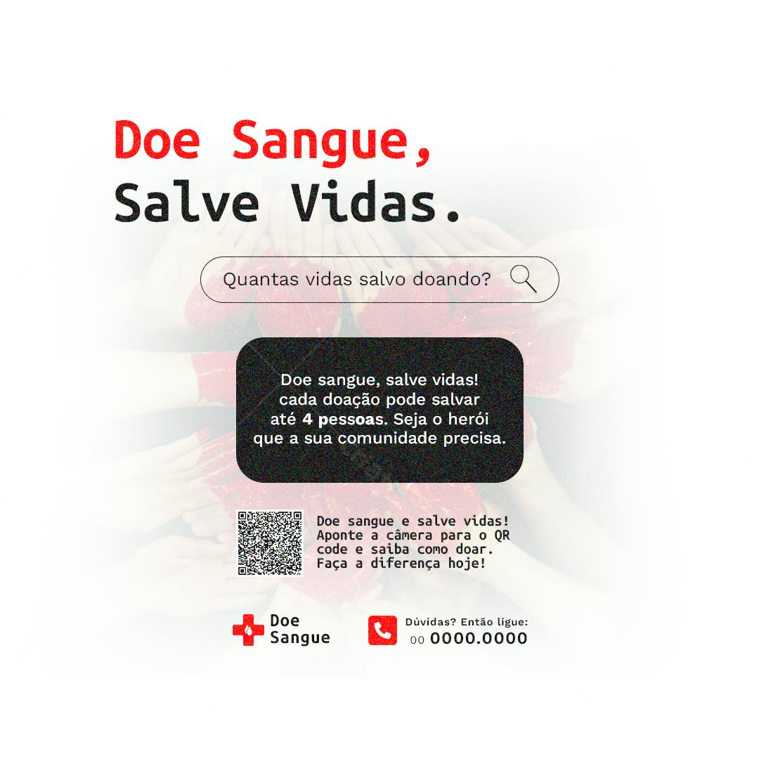 Flyer Doe Sangue Salve Vidas PSD Editável