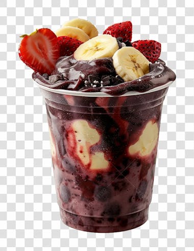 Copo de sorvete com açaí, sorveteria, açaíteria