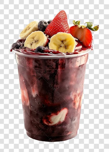 Copo de sorvete com açaí, sorveteria, açaíteria