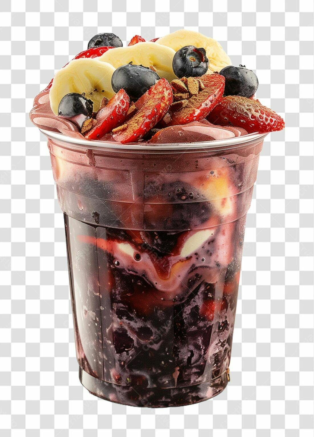 Imagem Açaí em copo PNG com fundo transparente