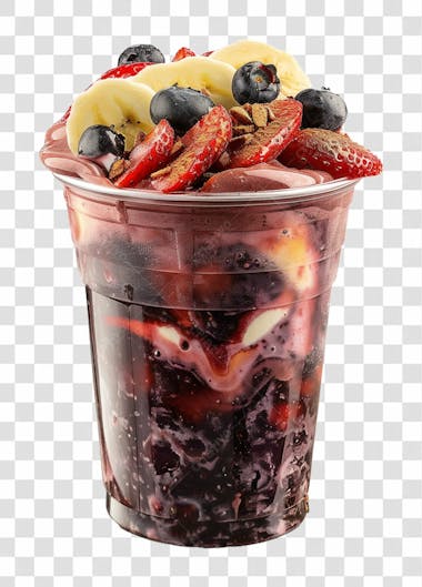 Copo de sorvete com açaí, sorveteria, açaíteria