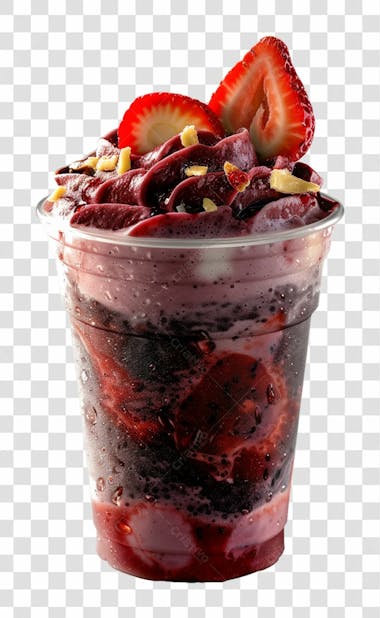 Copo de sorvete com açaí, sorveteria, açaíteria