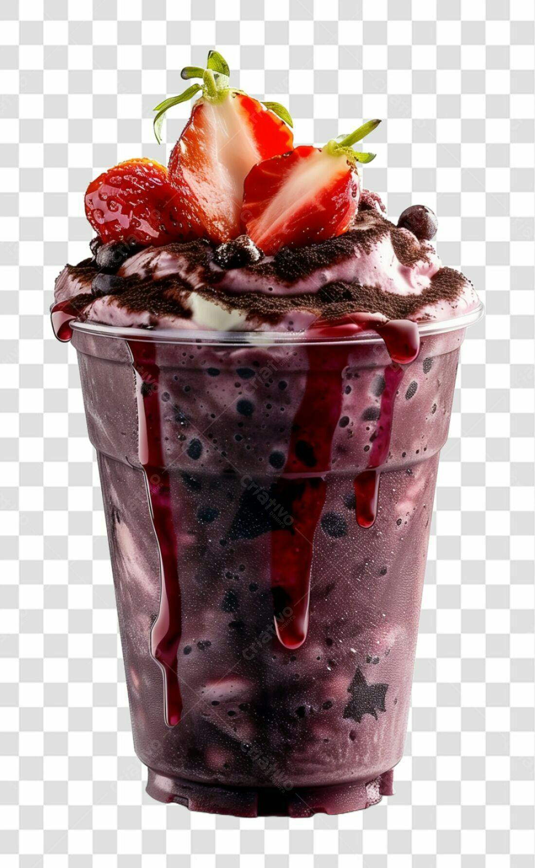 Imagem PNG de Smoothie de morango com fundo transparente