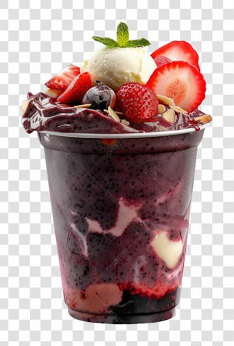 Copo de sorvete com açaí, sorveteria, açaíteria