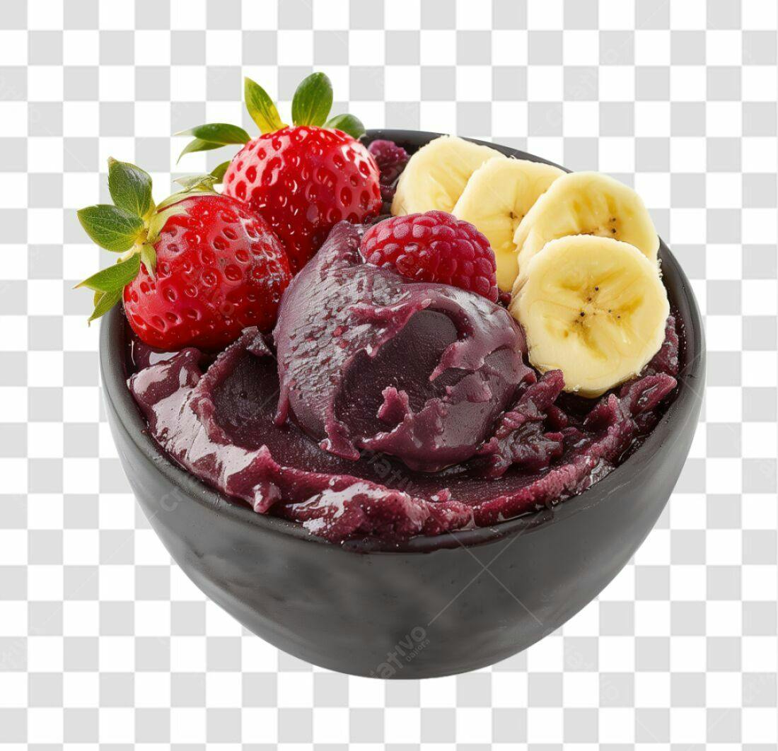 Imagem Açaí com frutas PNG com fundo transparente