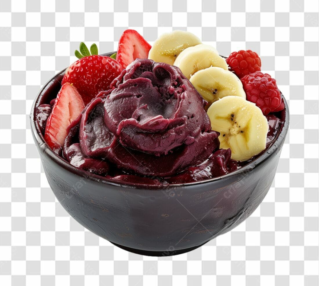 Imagem Açaí com frutas PNG com fundo transparente