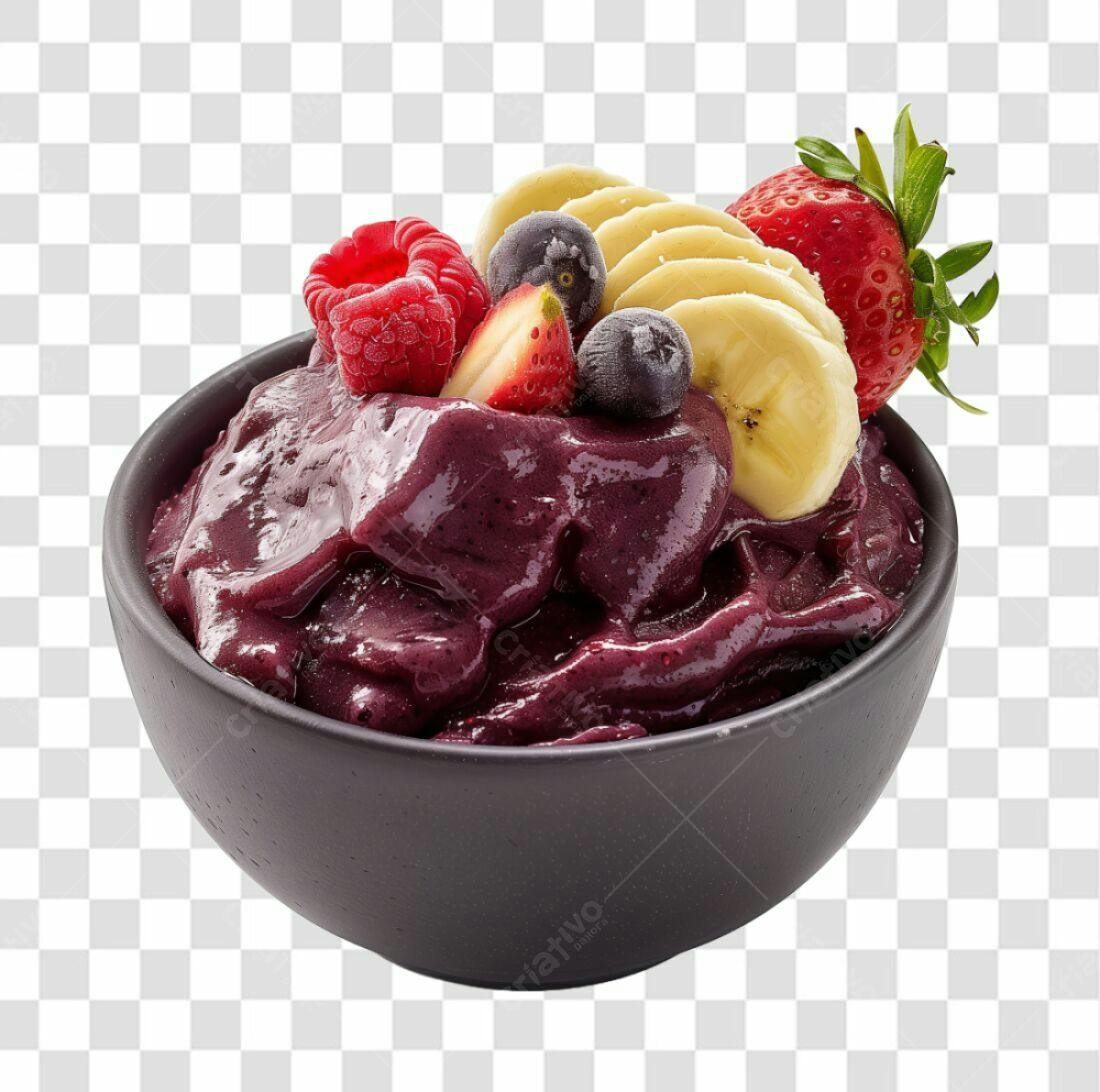 Imagem Açaí com frutas PNG com fundo transparente