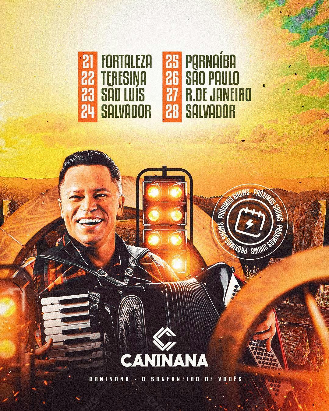 Flyer para Shows Caninana PSD Editável
