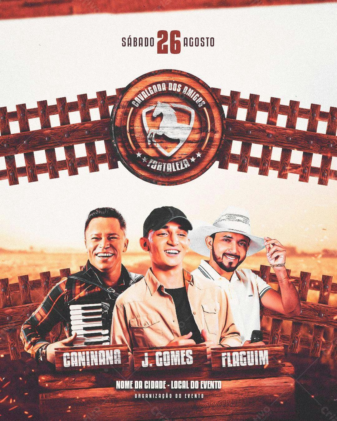 Flyer Cavalgada dos Amigos PSD Editável