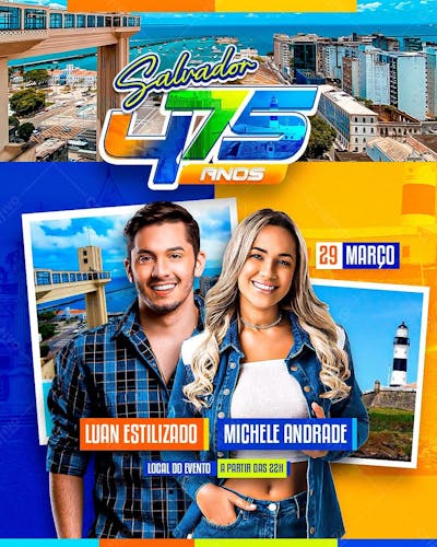 Flyer Aniversário Cidade, Emancipação Política, Show 